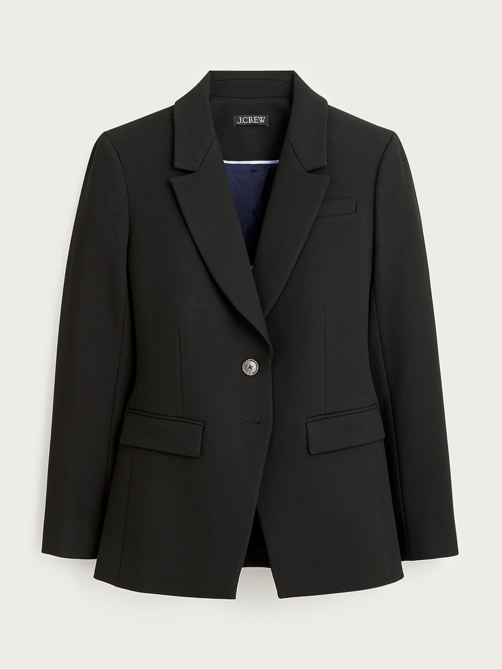 J. Crew Madelyn Black Two Button Tailored Women's Blazer 6T